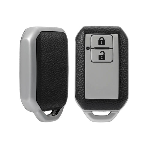 Leather TPU Key Cover Compatible for Suzuki Swift, DZire, Baleno, Ertiga, Grand Vitara, Brezza, Fronx, Jimny XL6, Ignis smart key