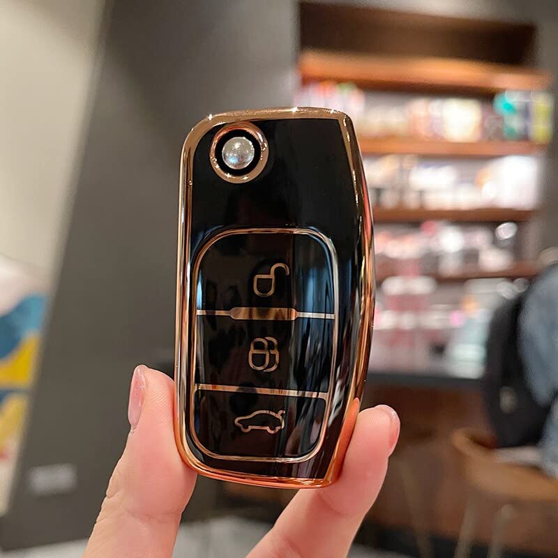 FORD FLIP KEY COVER - GOLDEN BLACK