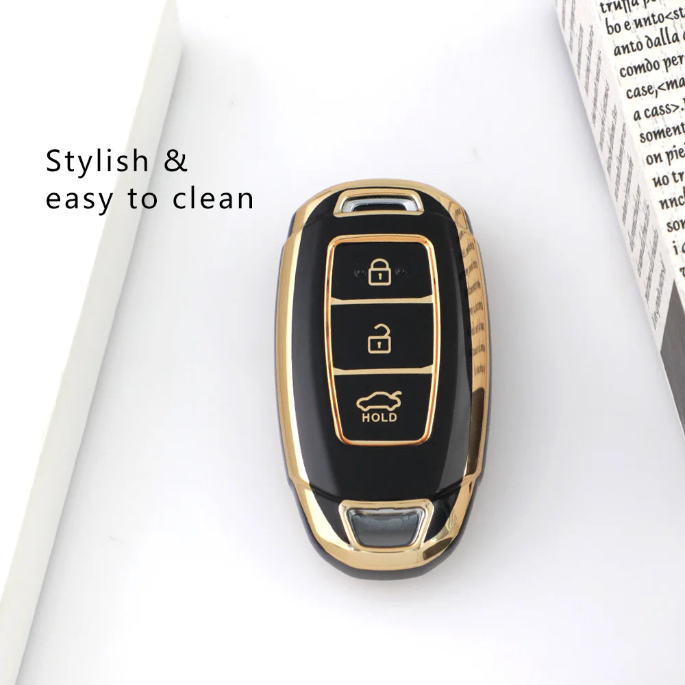 TPU key cover for i20, Kona, Verna 3 button smart key