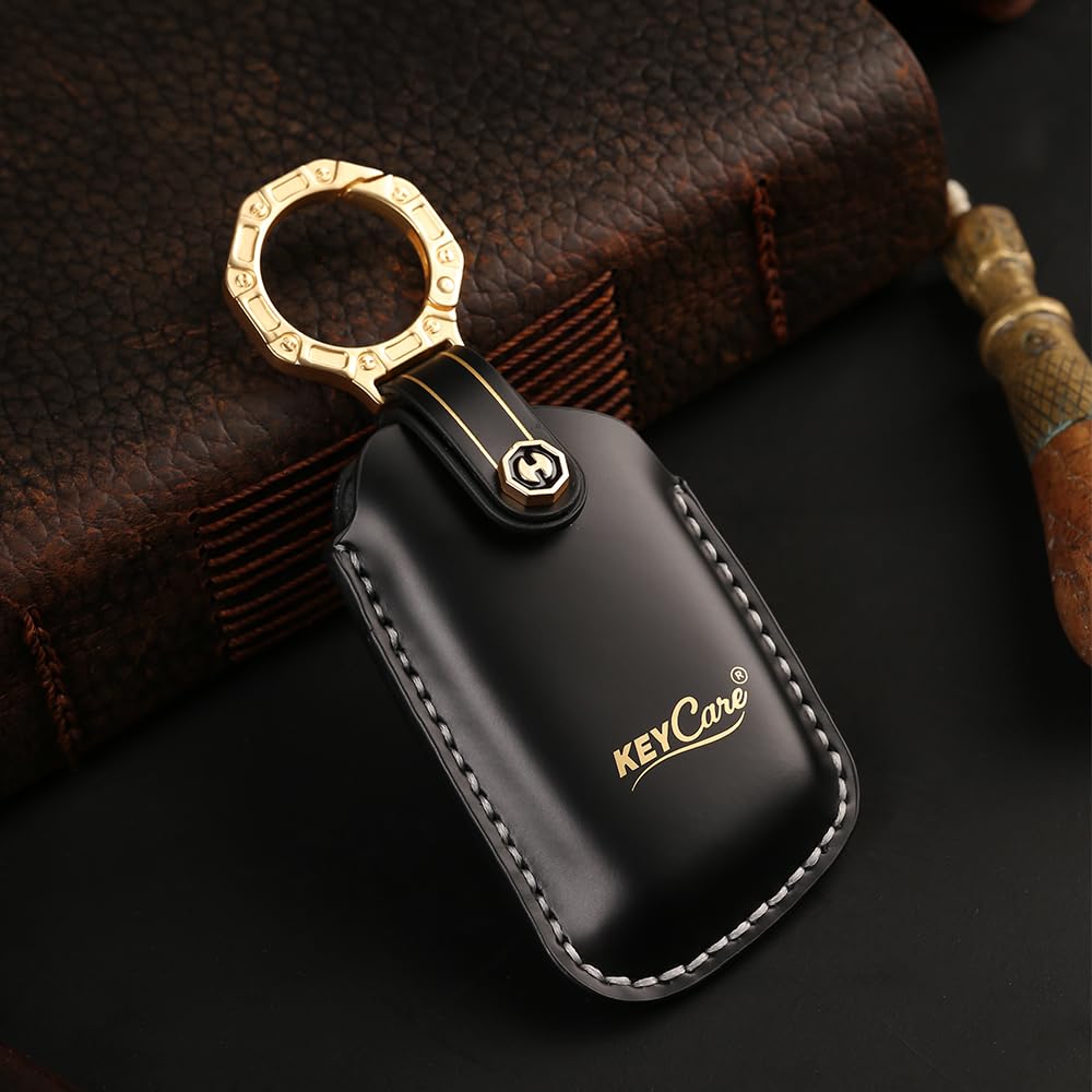 Italian leather key cover for Exter, Creta, Elite i20, Active i20, Aura, Xcent, Tucson, Elantra 3 button smart key