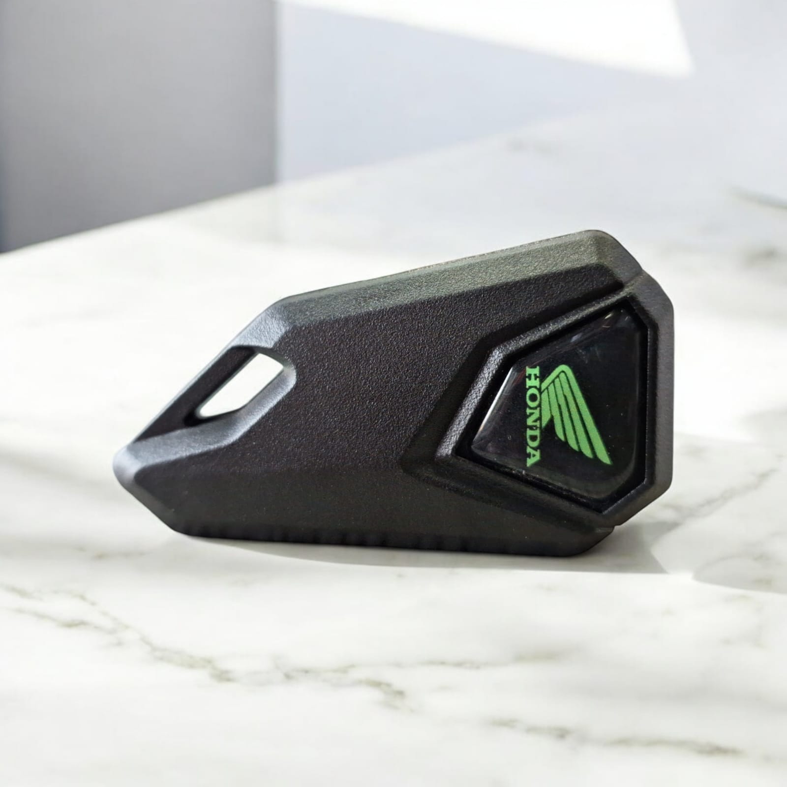Honda Bike Flip Key With Silicone Key Cover - Green Logo