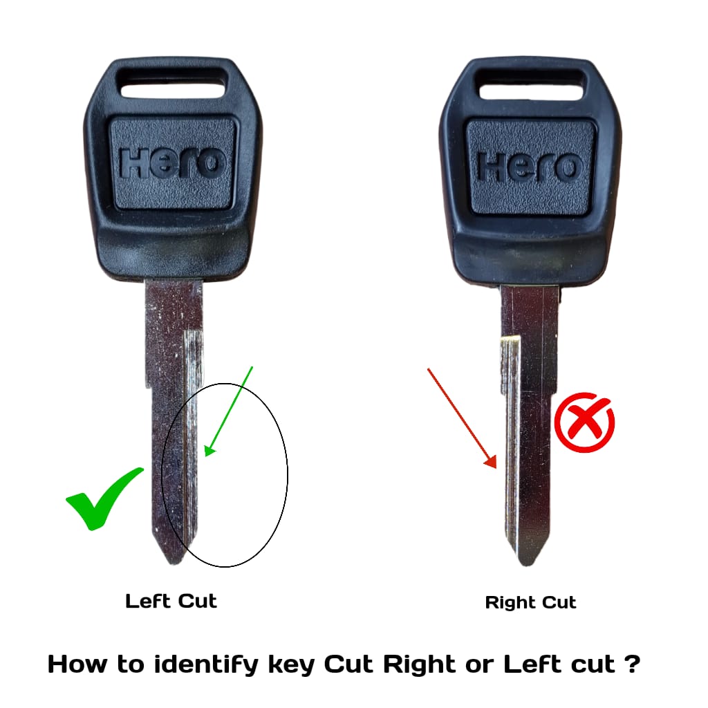 HERO LEFT FLIP KEY WITH TPU KEY COVER - YELLOW LOGO