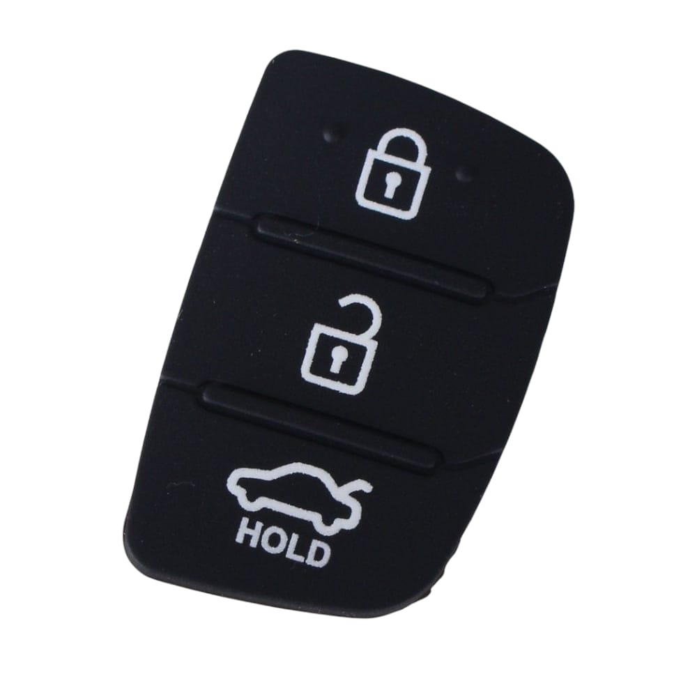 Replacement Remote Keypad with Chrome Frame Compatible for Hyundai i20 3-Button Flip Key (2013 Onwards)