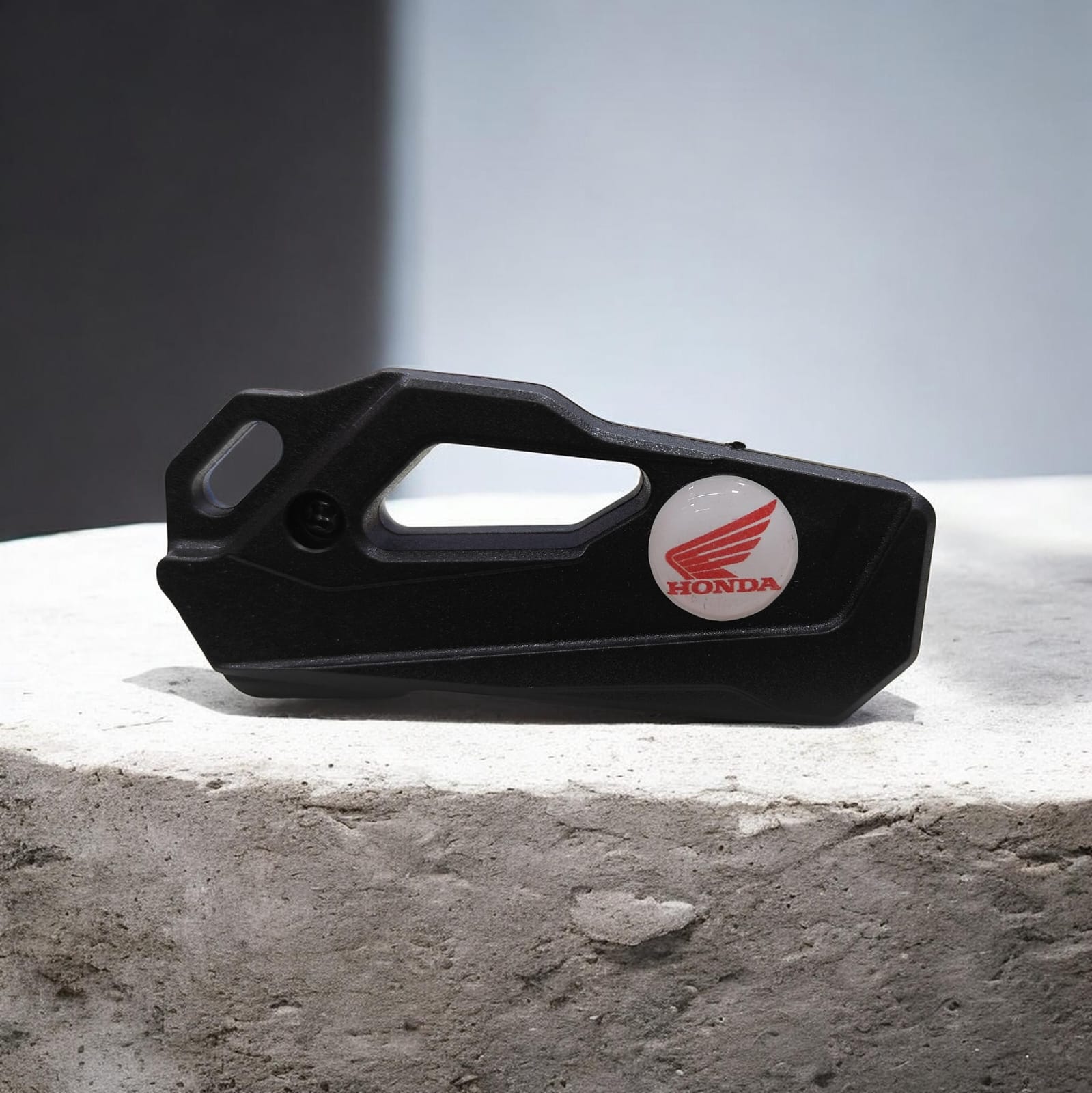 Honda Left Bike Flip Key - Red with White Lining Logo