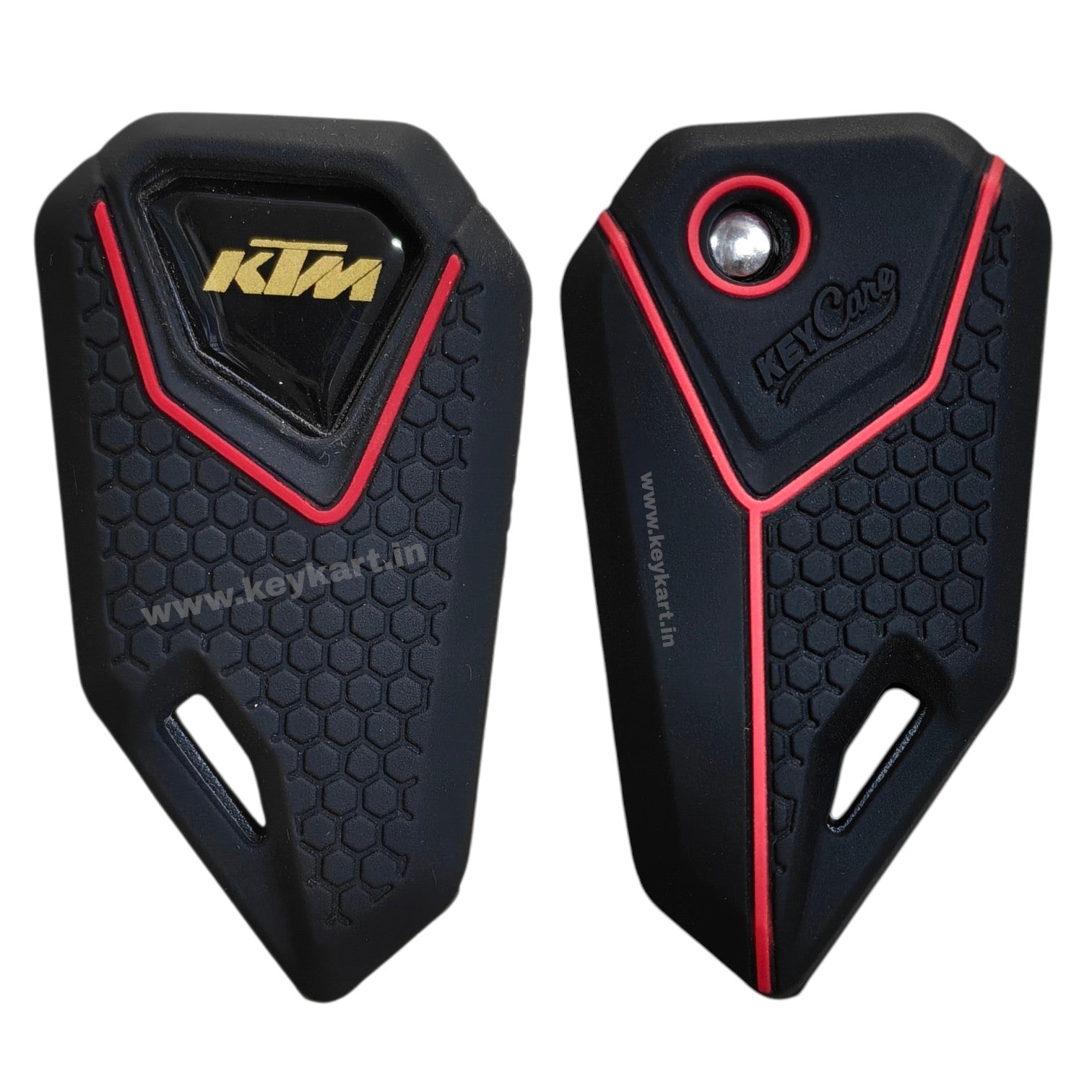 Ktm Bike Flip Key With Black Silicone Key cover - Black Orange Logo (B1/KT/YT/BSC)
