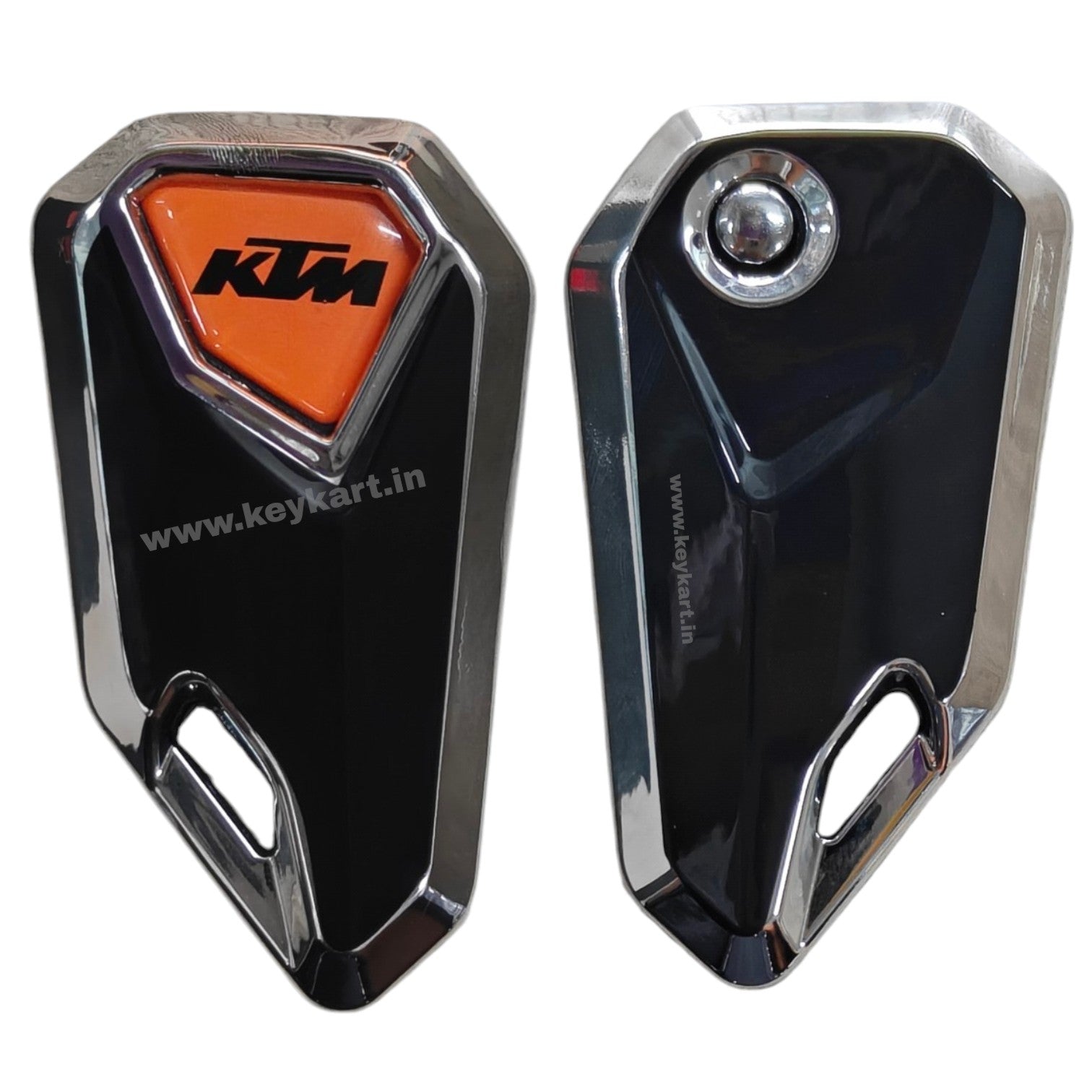 Ktm Bike Flip Key With Silver Tpu Key cover - Orange Logo (B1/KT/OR/STPU)