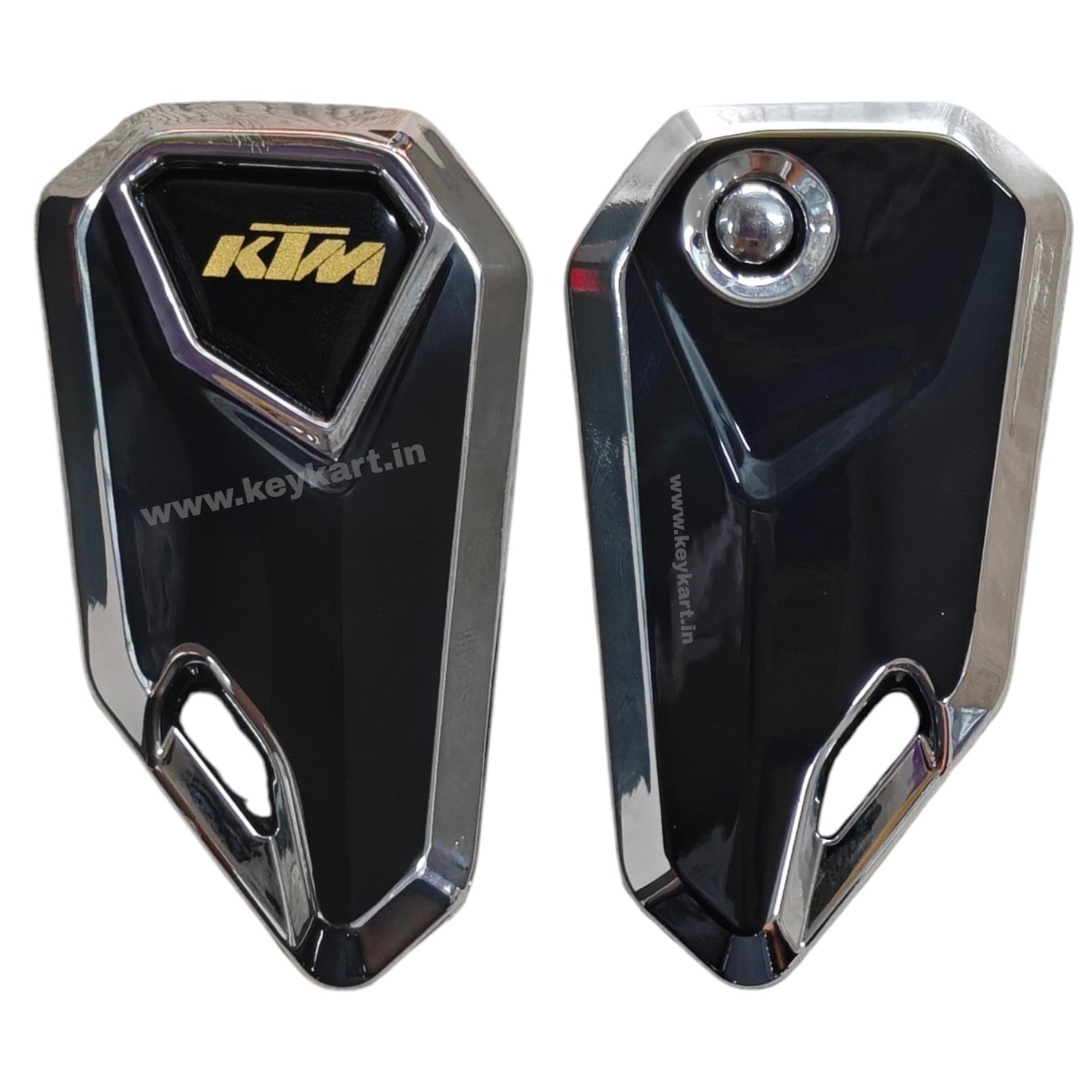 Ktm Bike Flip Key With Silver Tpu Key cover - Yellow Logo (B1/KT/YL/STPU)