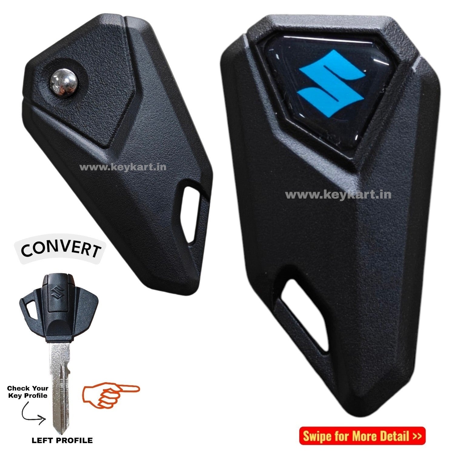 Suzuki Bike Flip Key - Blue Logo (B4/SZ/BL)