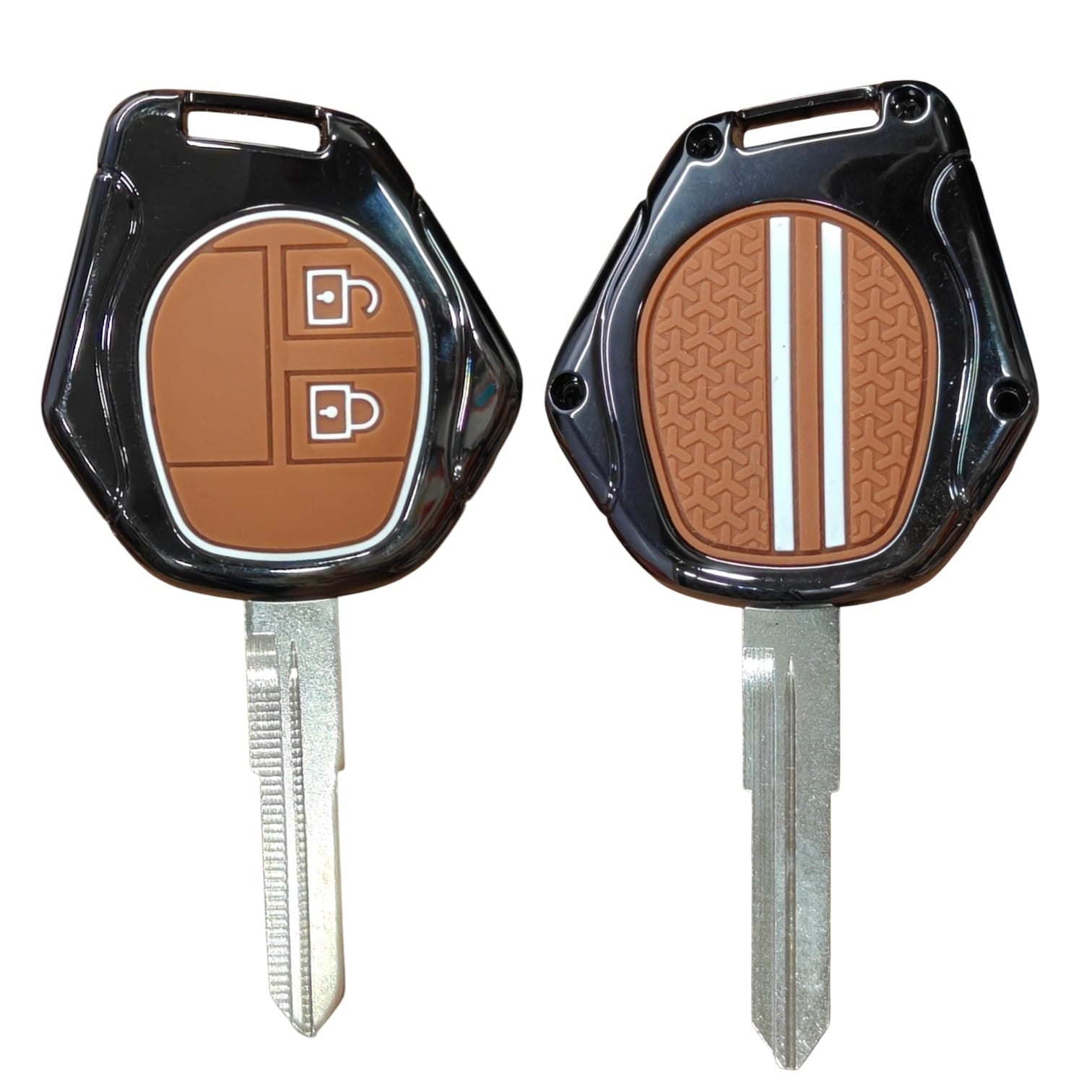Suzuki 2B metal Key Cover - Brown