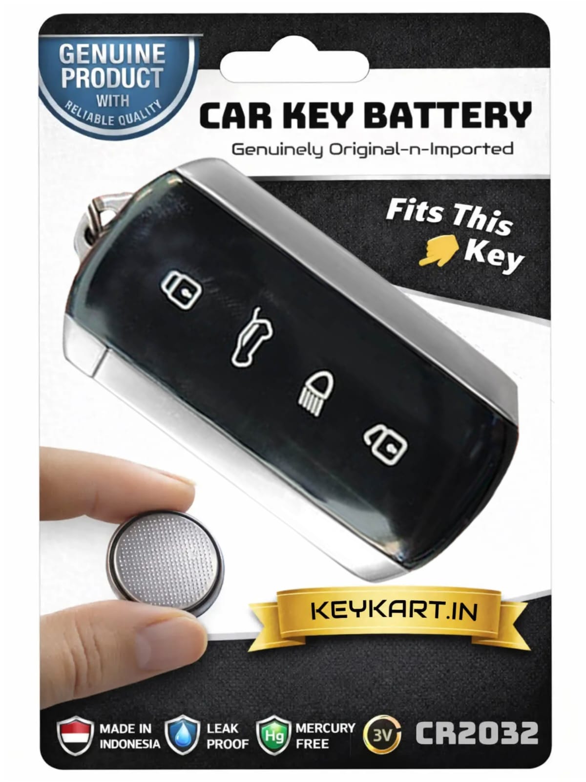 3V Lithium Coin Battery Cell for Tata key - # CR2032/1/TATA/002