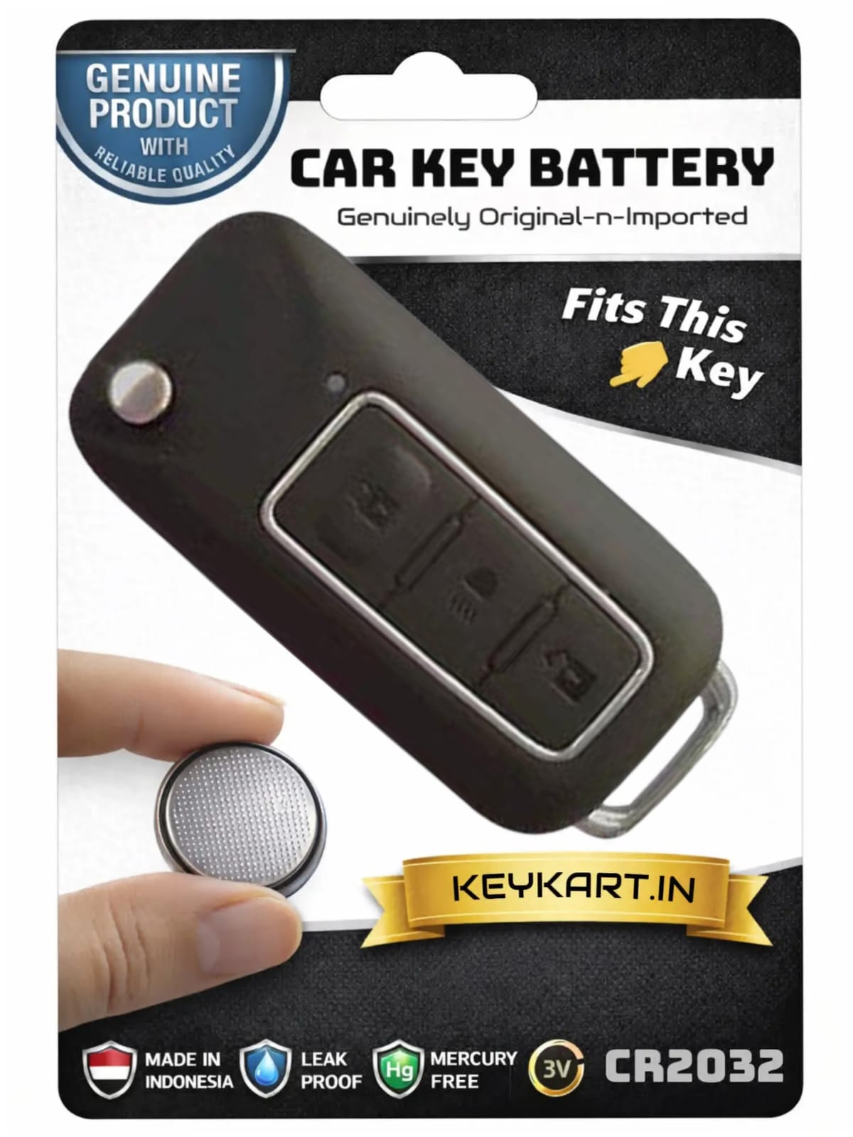 3V Lithium Coin Battery Cell for Tata key - # CR2032/1/TATA/007