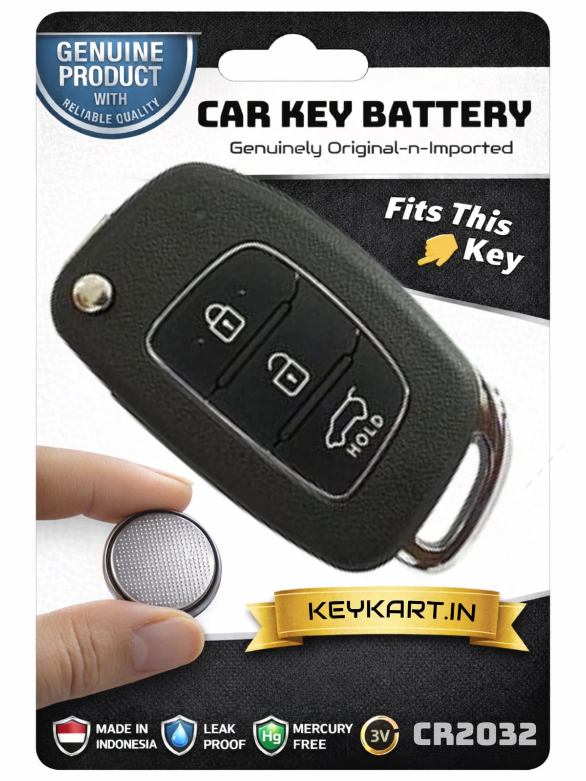 3V Lithium Coin Battery Cell for Hyundai key - # CR2032/1/HYN/008