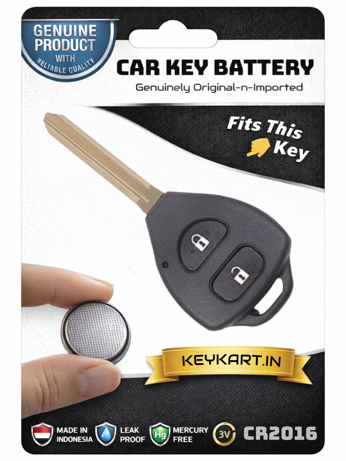 3V Lithium Coin Battery Cell for Toyota key - # CR2016/TOY/011