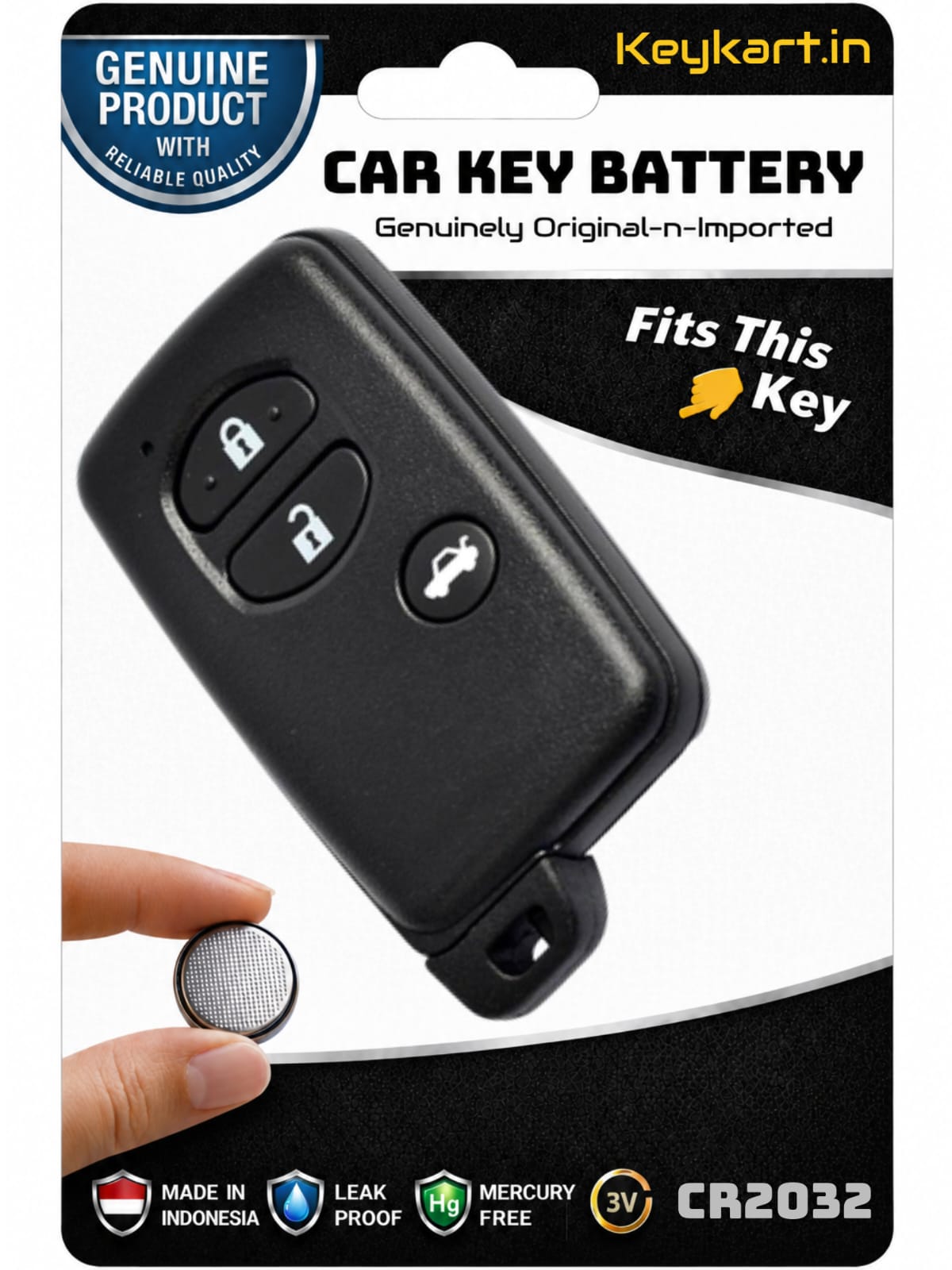 3V Lithium Coin Battery Cell for Toyota key - # CR2032/TOY/012