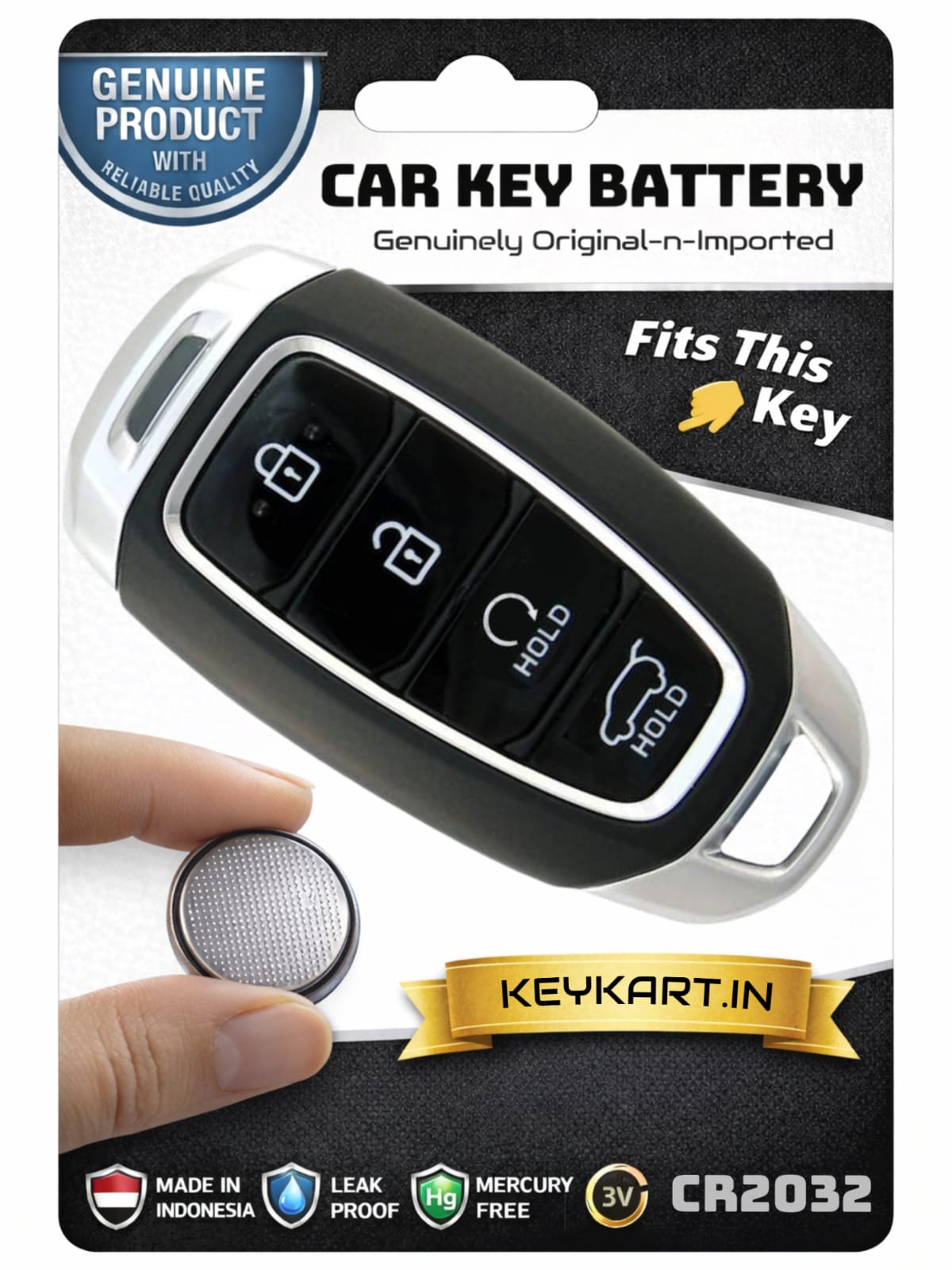 3V Lithium Coin Battery Cell for Hyundai key - # CR2032/1/HYN/013