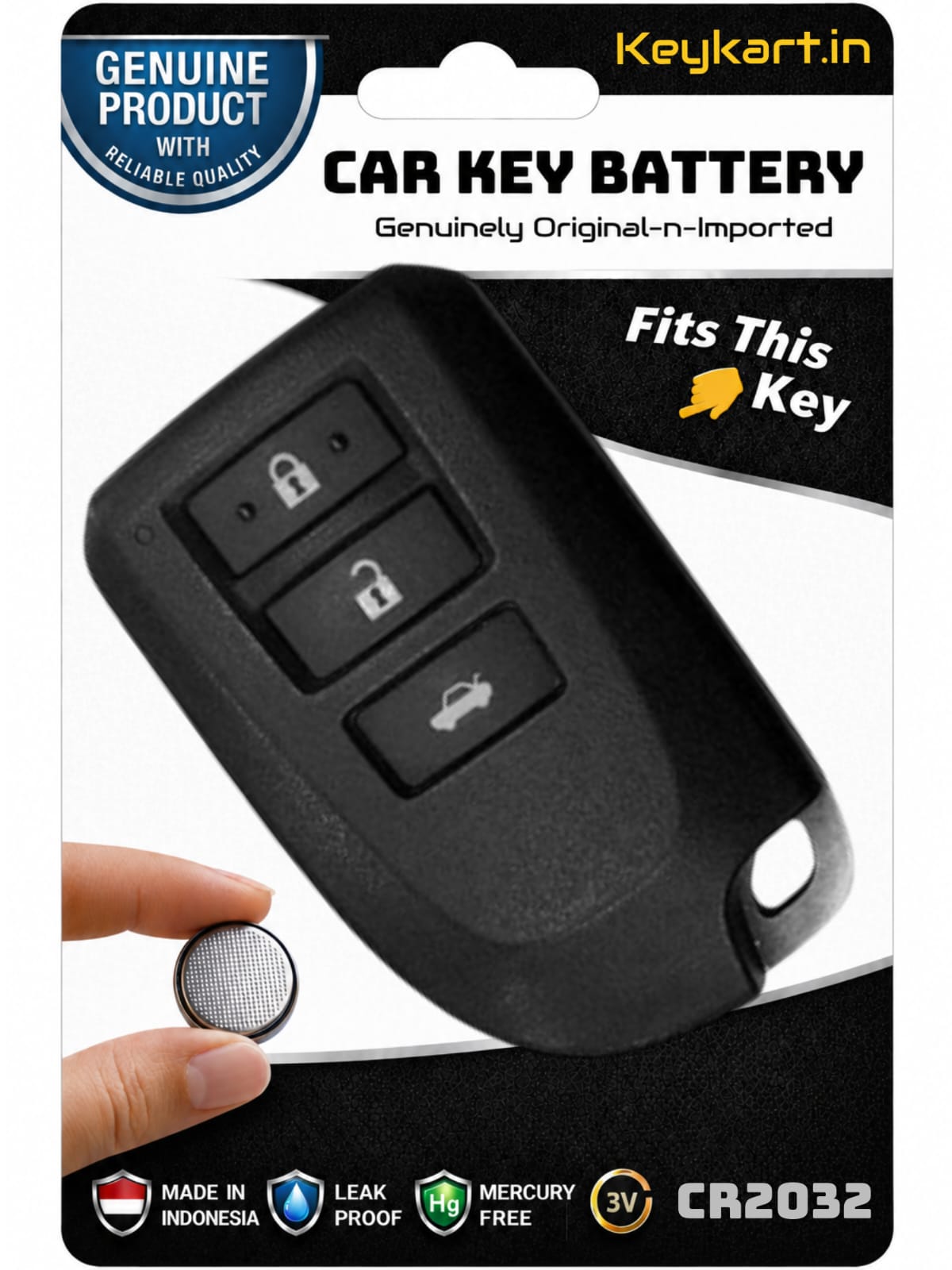 3V Lithium Coin Battery Cell for Toyota key - # CR2032/TOY/013