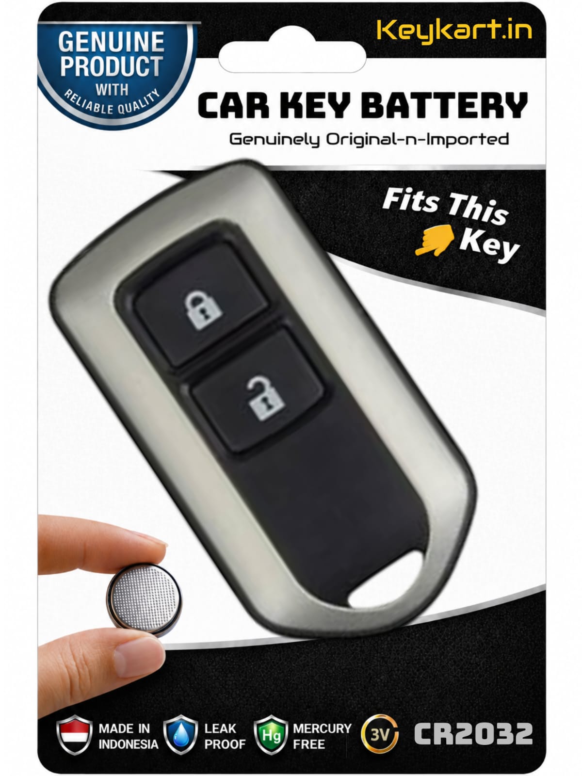 3V Lithium Coin Battery Cell for Toyota key - # CR2032/TOY/014