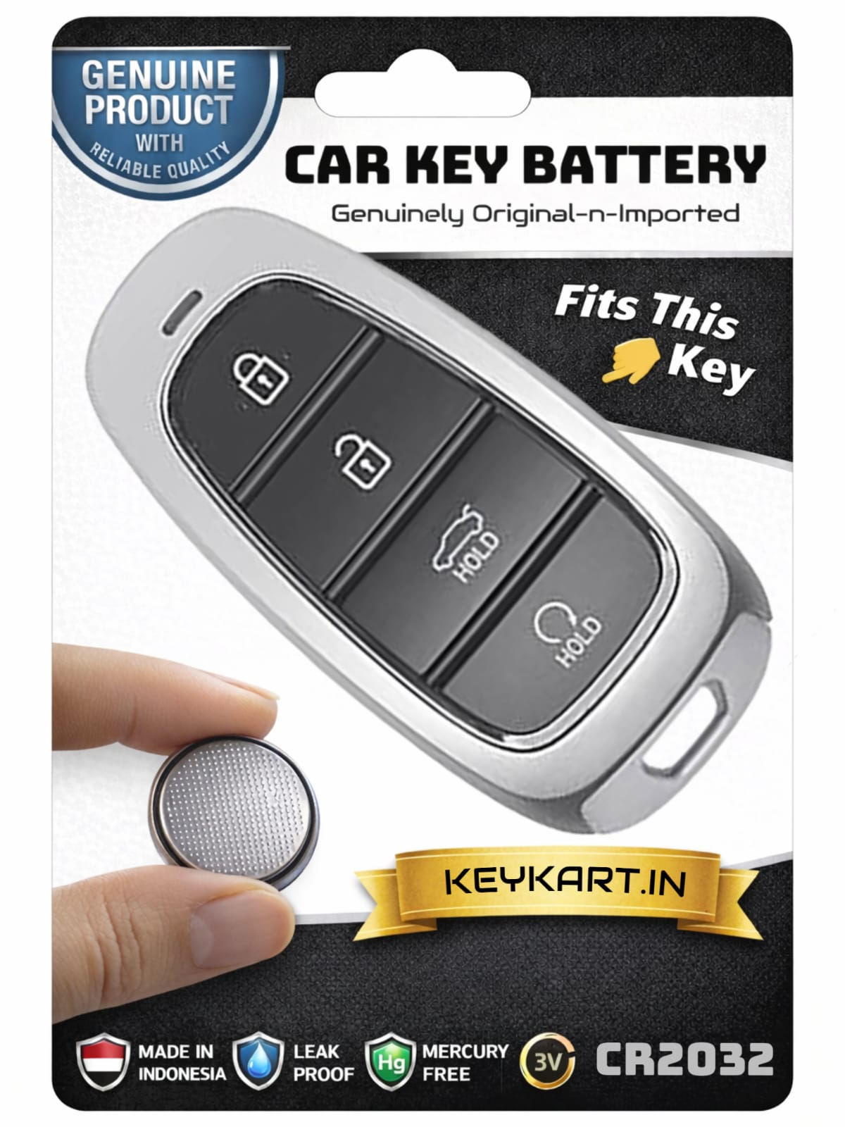 3V Lithium Coin Battery Cell for Hyundai key - # CR2032/1/HYN/016