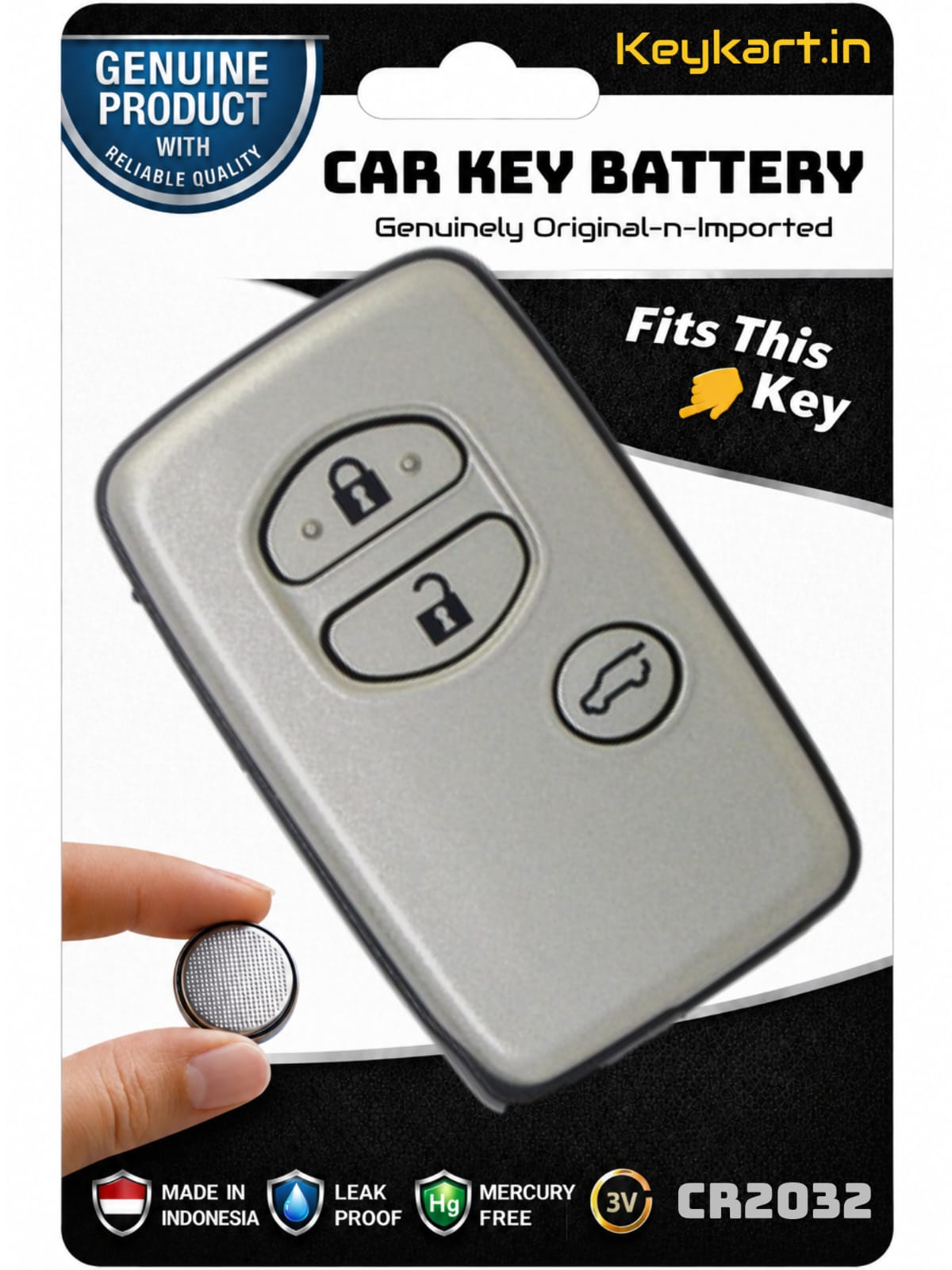 3V Lithium Coin Battery Cell for Toyota key - # CR2032/TOY/015
