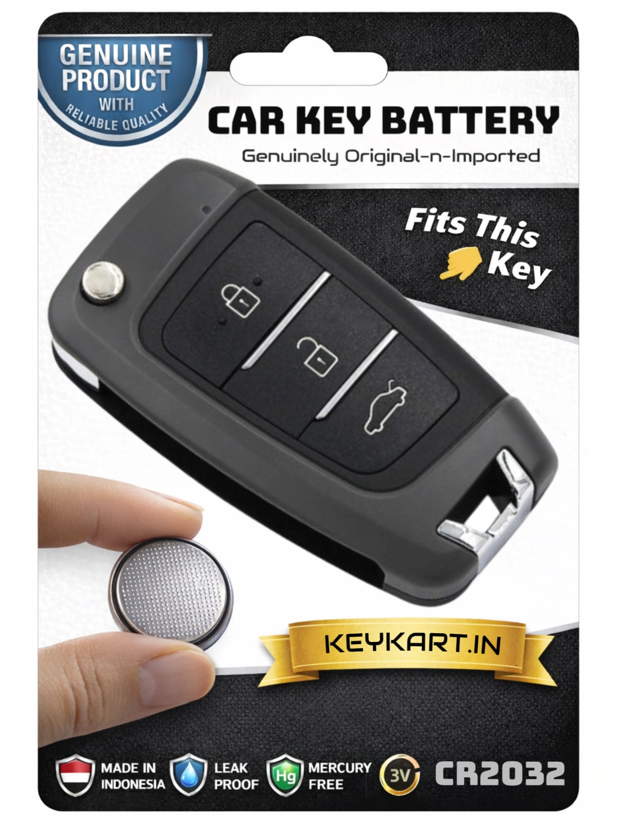 3V Lithium Coin Battery Cell for Hyundai key - # CR2032/1/HYN/016