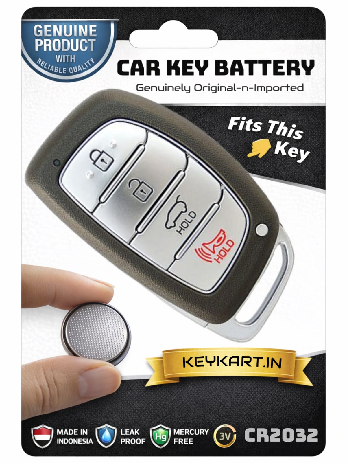 3V Lithium Coin Battery Cell for Hyundai key - # CR2032/1/HYN/018
