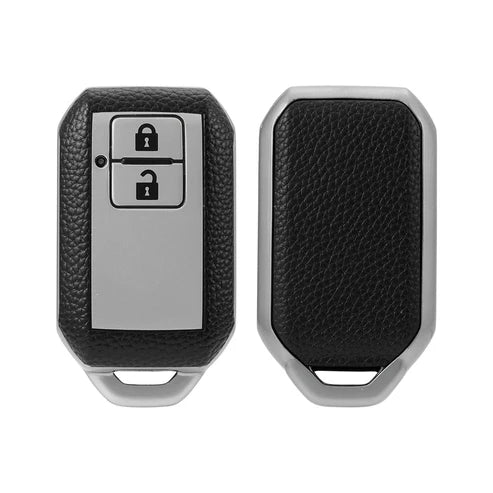 Leather TPU Key Cover Compatible for Suzuki Swift, DZire, Baleno, Ertiga, Grand Vitara, Brezza, Fronx, Jimny XL6, Ignis smart key