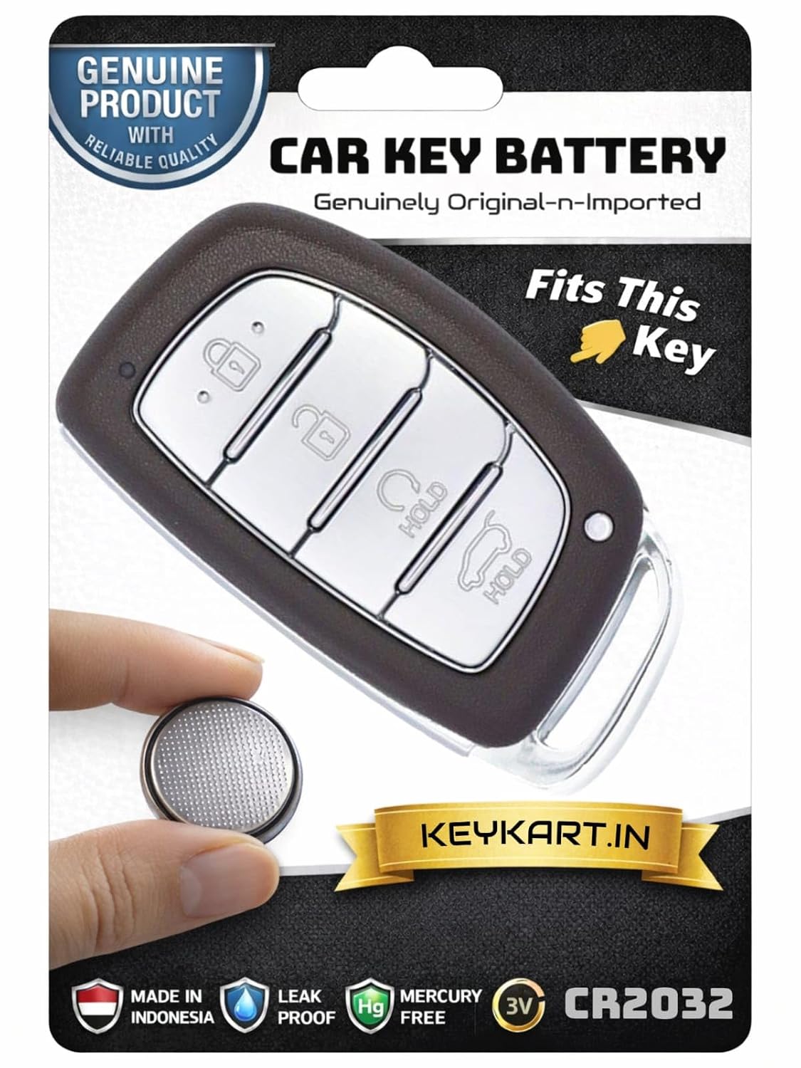3V Lithium Coin Battery Cell for Hyundai key - # CR2032/1/HYN/020