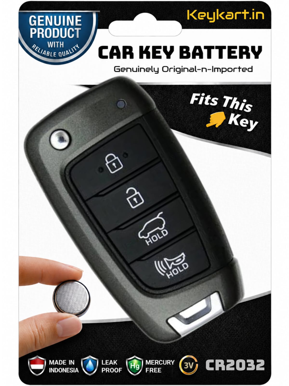 3V Lithium Coin Battery Cell for Hyundai key - # CR2032/1/HYN/023