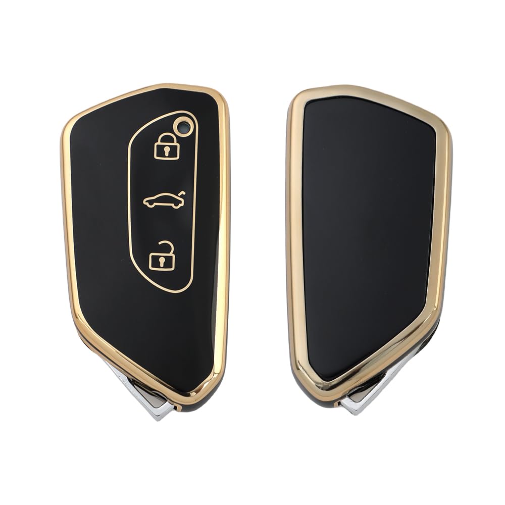SKODA TPU KEY COVER - GOLDEN BLACK