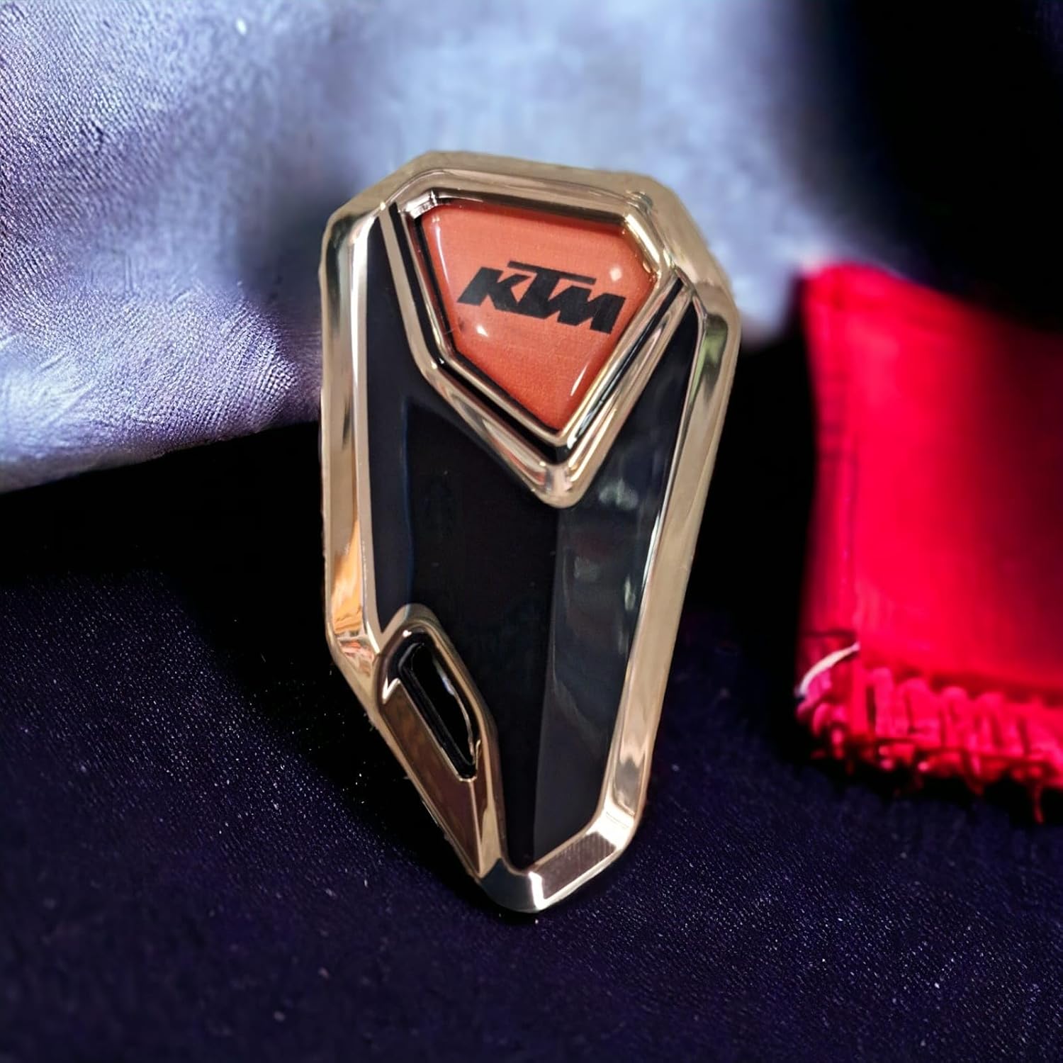 Bike Flip Key For Ktm With Tpu Key Cover – Orange Logo