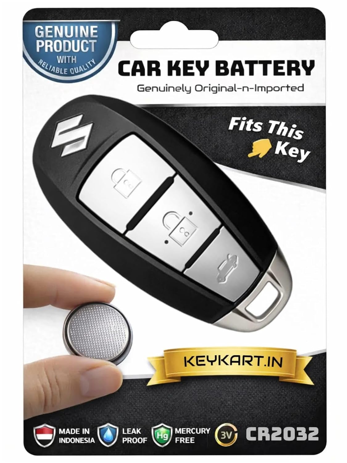 3V Lithium Coin Battery Cell for Suzuki key - #CR2032/1/SUZ/007