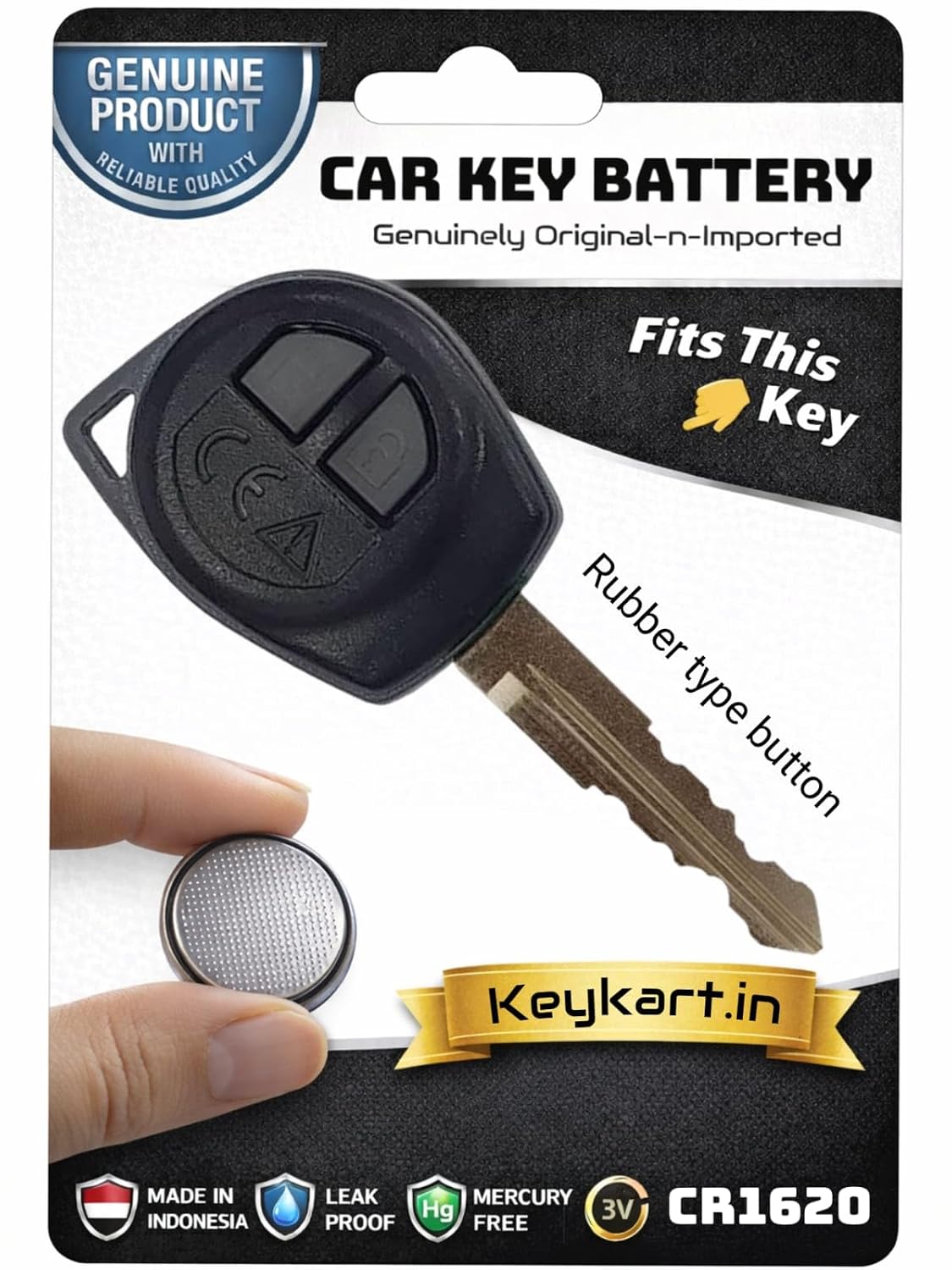 3V Lithium Coin Battery Cell for Suzuki key - #CR1620/1/SUZ/001