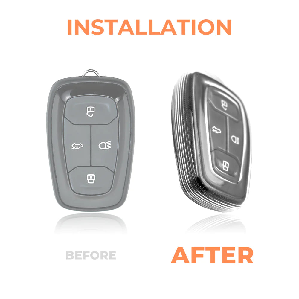 KEYKART® Clear Tpu key cover for Harrier, Altroz, Nexon, Tigor BS6, Safari, Safari Gold, Punch- CLTP08