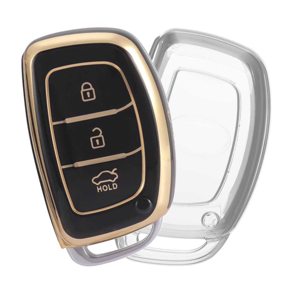 TPU Key Cover Combo fit for Creta i20 Venue Elantra Tucson I20 N Line Elite I20, Grand i10 Active I20 Aura Verna 4s Xcent Alcazar 3b/4b Smart Key