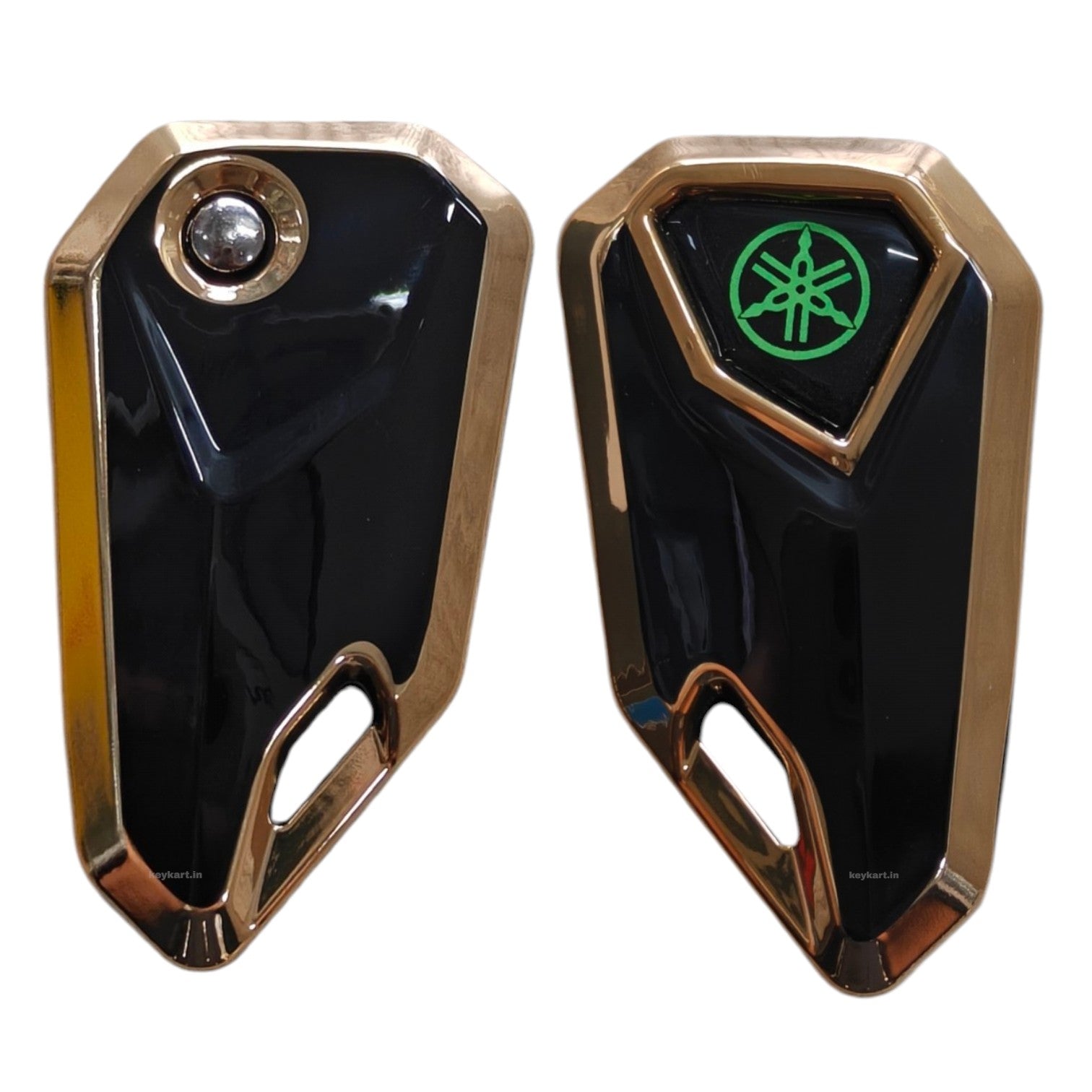 Yamaha Bike Flip Key & Golden Tpu Key Cover - Green Logo (B8/YM/GR/GTPU)