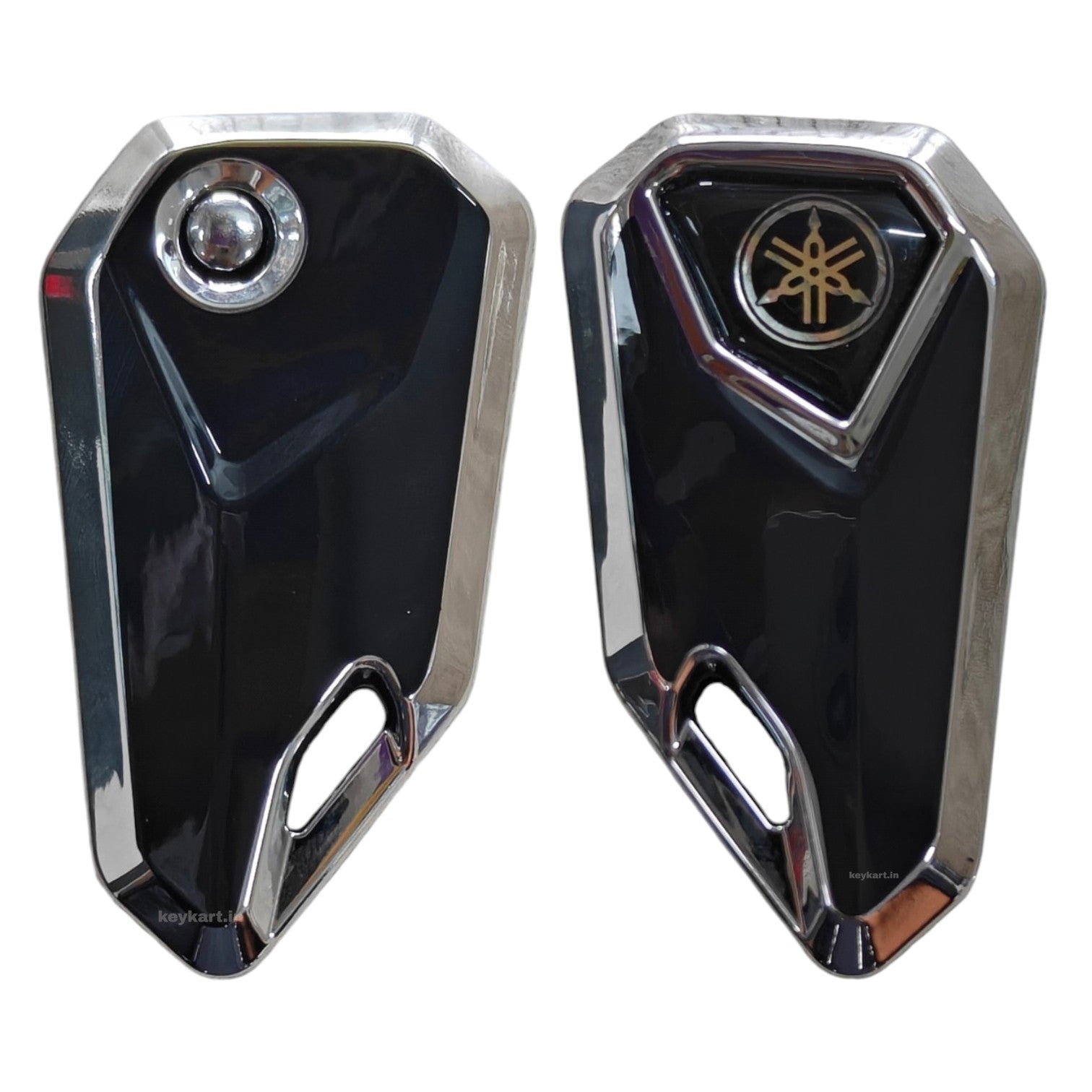 Yamaha Bike Flip Key & Silver Tpu Key Cover - Silver Logo (B8/YM/SL/STPU)