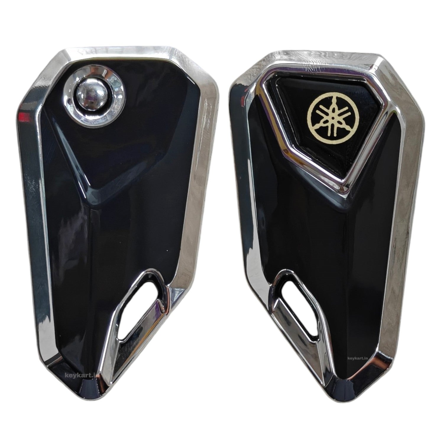 Yamaha Bike Flip Key & Silver Tpu Key Cover - Yellow Logo (B8/YM/YL/STPU)