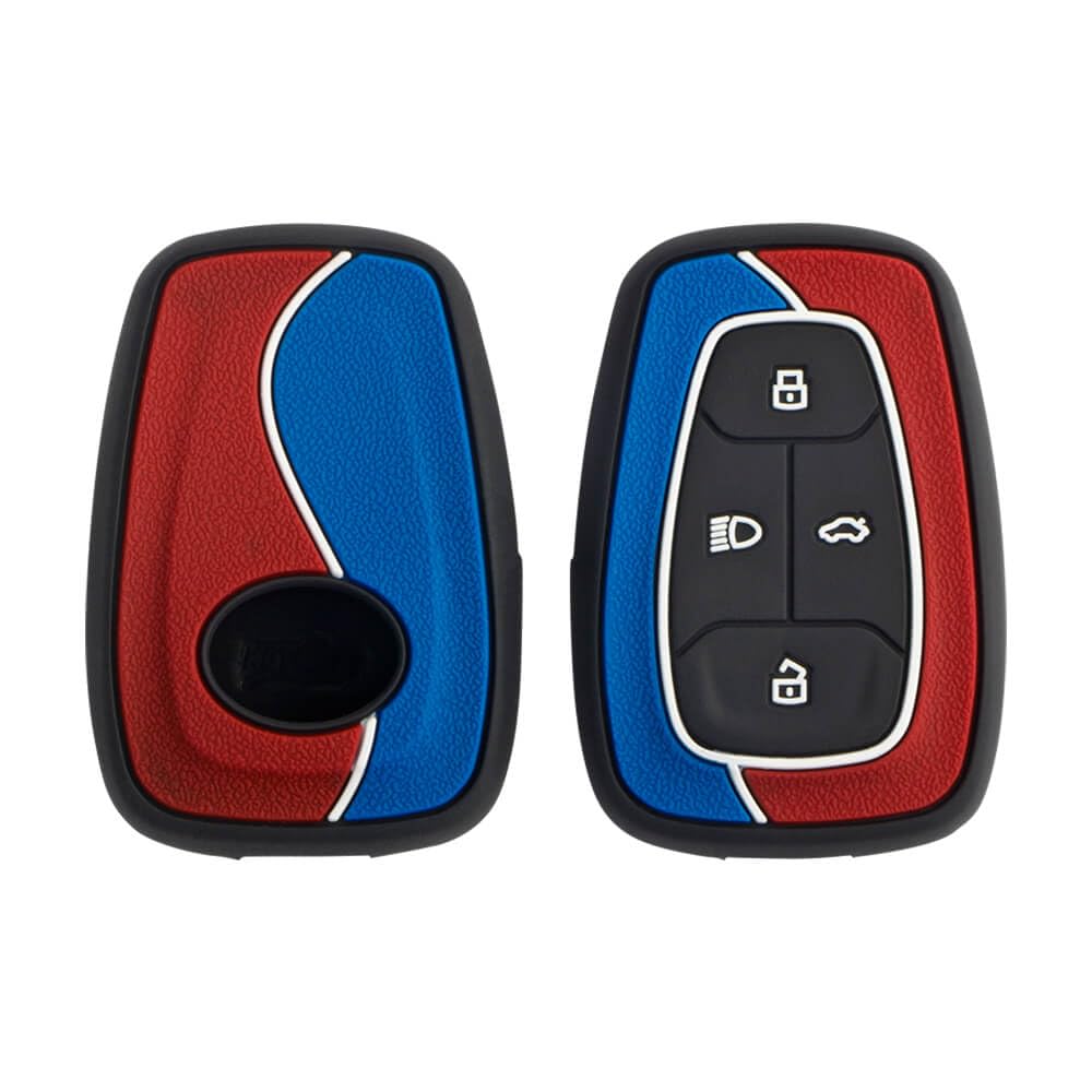 KEYKART® Duo style & DE style key cover for Nexon, Altroz, Harrier, Tigor, Safari, Punch 4 button smart key