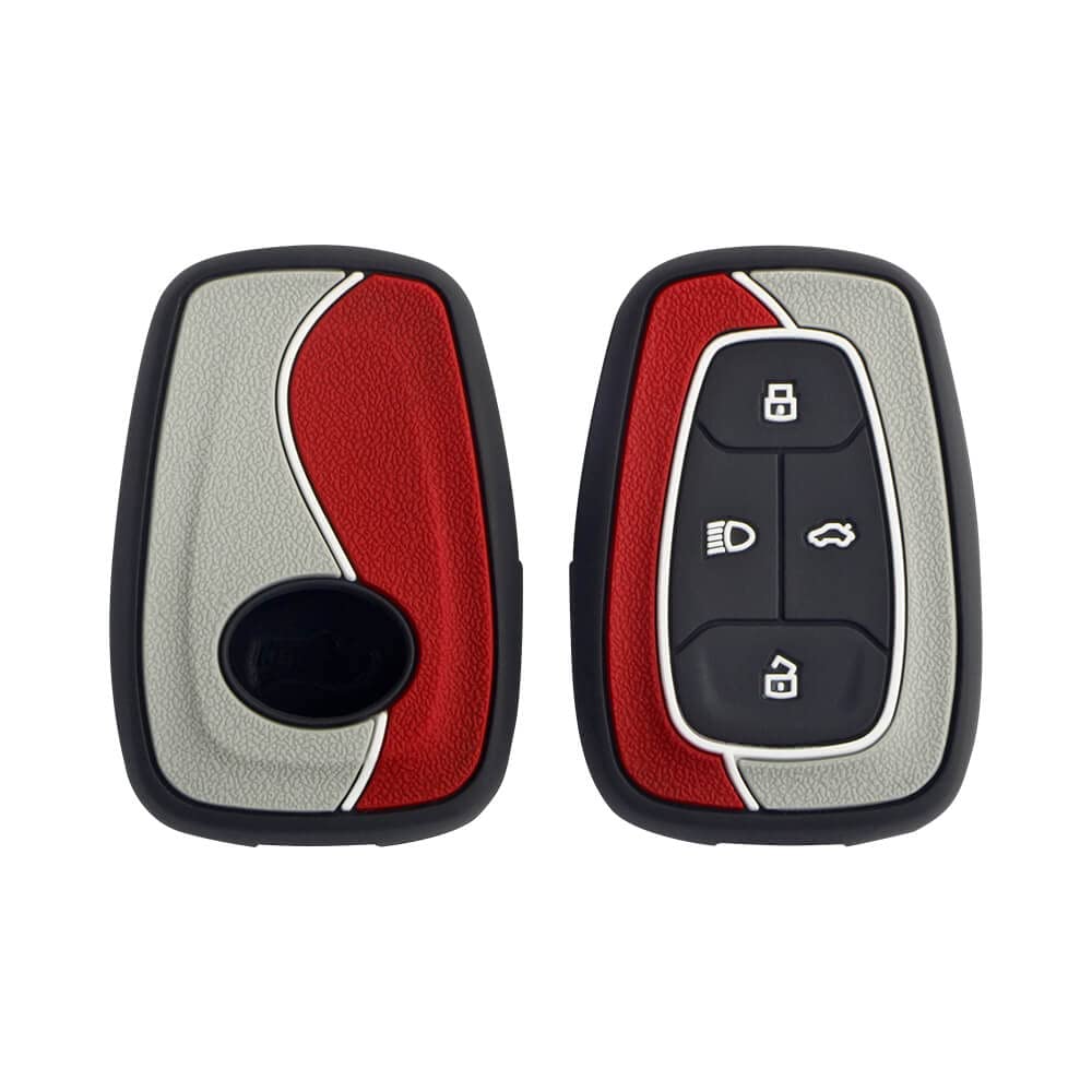 keykart Silicone key cover for Nexon, Altroz, Harrier, Tigor, Safari, Punch 4 button smart key