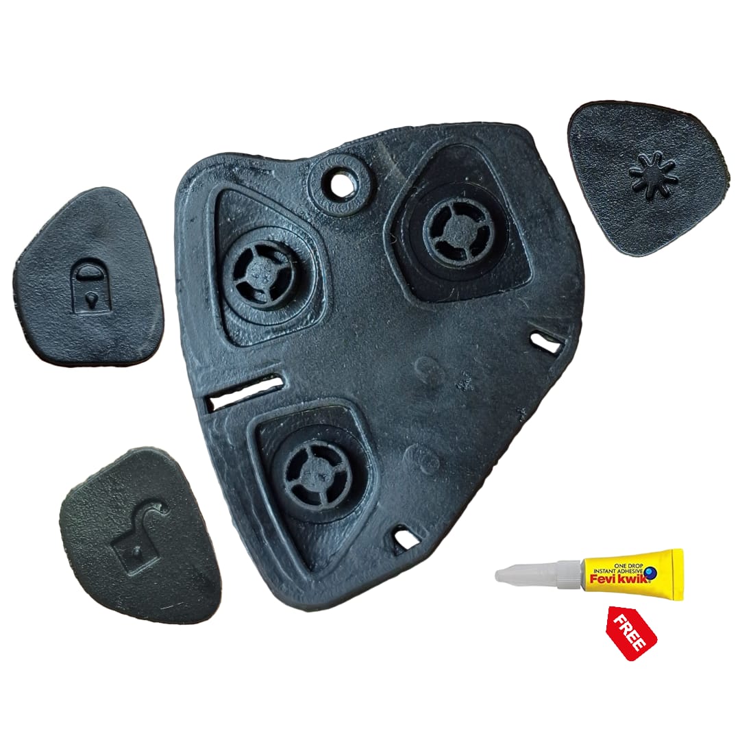 Mahindra Xylo/Genio/QUANTO 3 Button Remote Key Replacement KEYPAD – Black (Pack of 2)