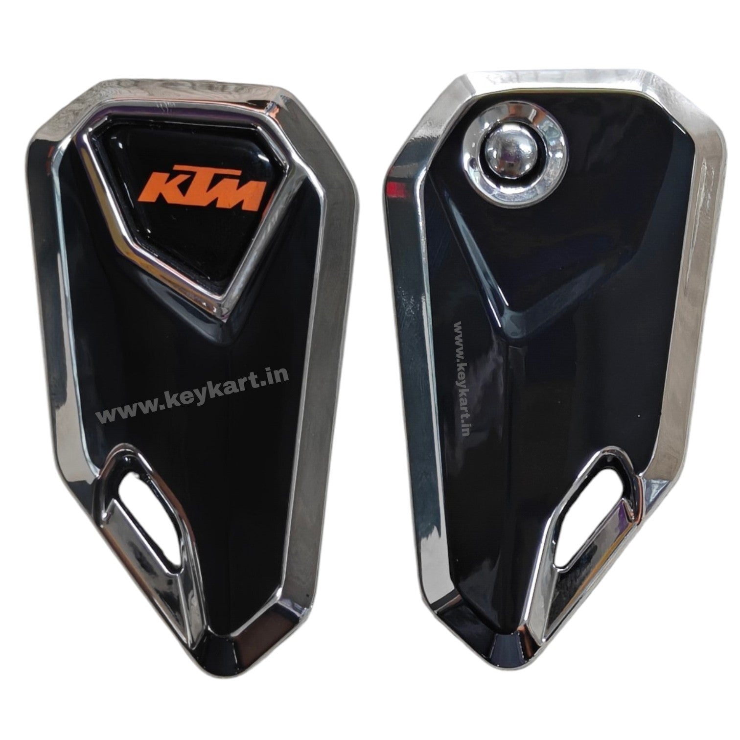 Ktm Bike Flip Key With Silver Tpu Key cover - Black Orange Logo (B1/KT/BK/STPU)