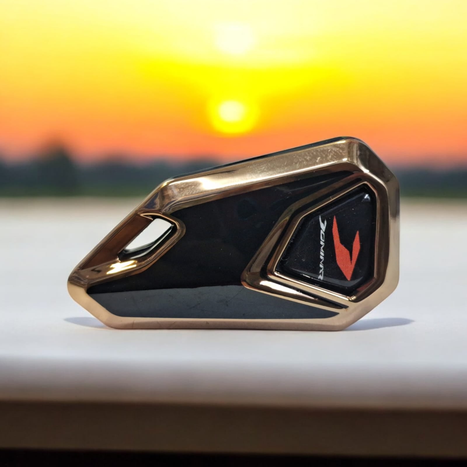 Bike Flip Key with Tpu key cover for Bajaj Discover / Pulsar 180/ Pulsar 220 - Red logo