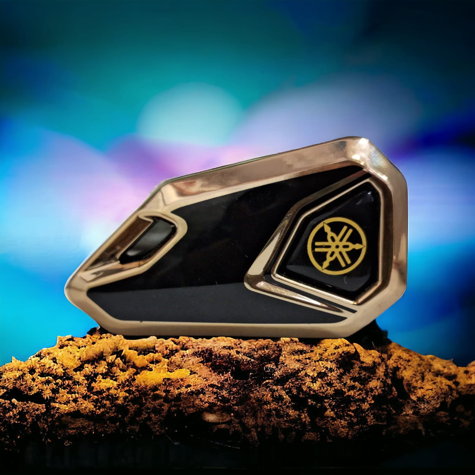 YAMAHA BIKE FLIP KEY WITH TPU KY COVER - YELLOW LOGO