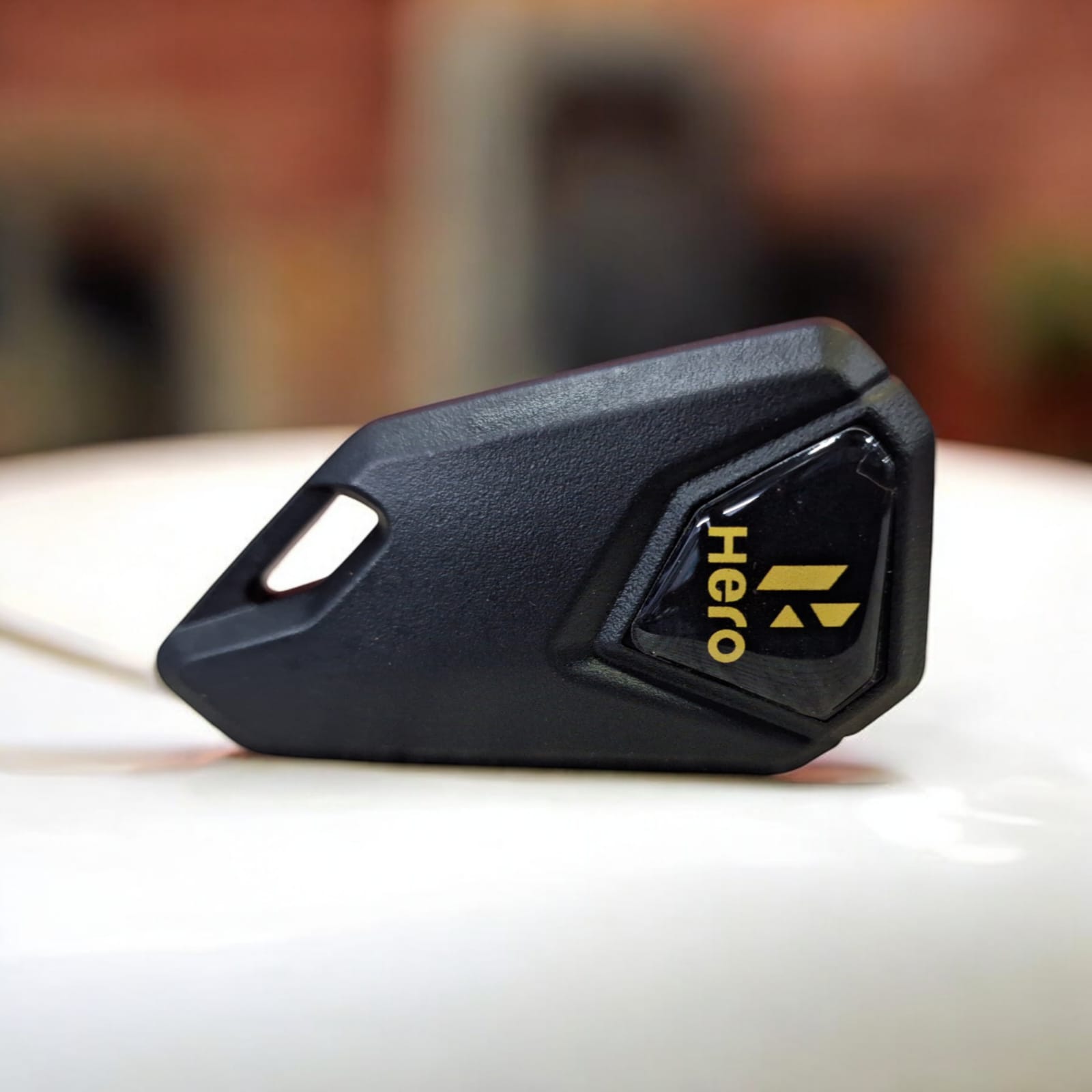 HERO LEFT BIKE FLIP KEY  & SILICONE COVER - YELLOW LOGO
