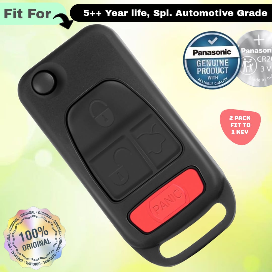 Mahindra 3 Button Flip Key Fob Replacement Battery - ( Pack of 2 )