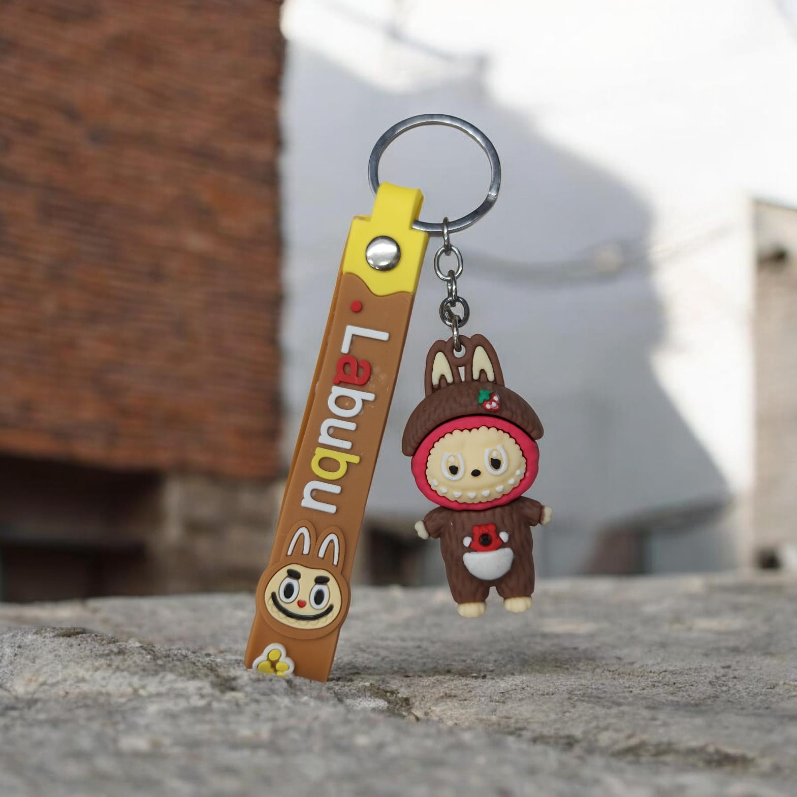 Fancy silicone 3D keychain - Labubu