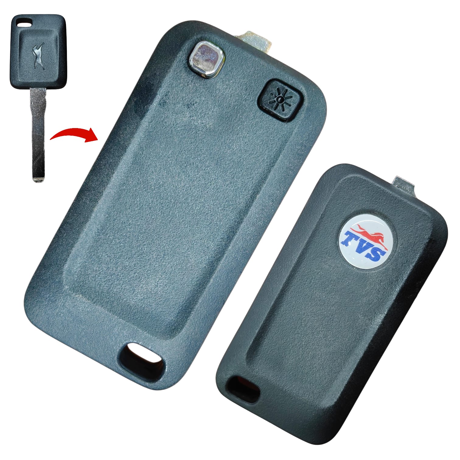 Tvs Iqube Flip Key - Blue Round Logo