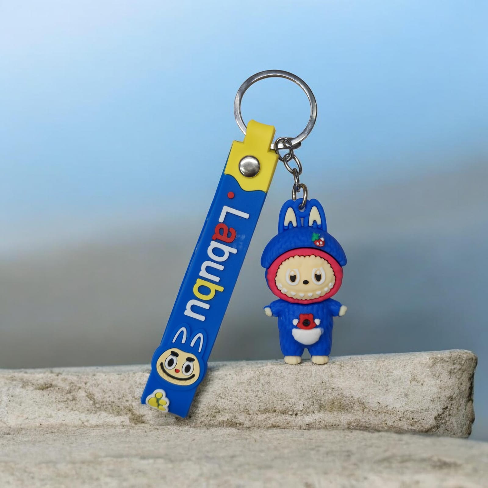 Fancy silicone 3D keychain - Labubu