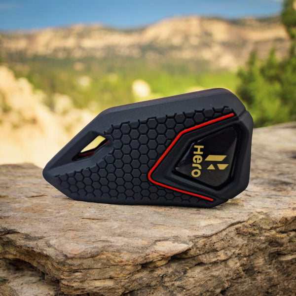 HERO LEFT BIKE FLIP KEY  & SILICONE COVER - YELLOW LOGO