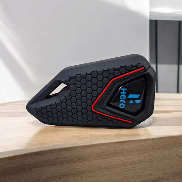 HERO LEFT BIKE FLIP KEY & SILICONE COVER - BLUE LOGO